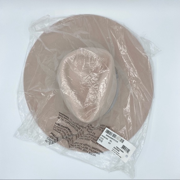 Rag & Bone Light Pink Wide Brim Felted Wool Fedora Size Medium main image 10